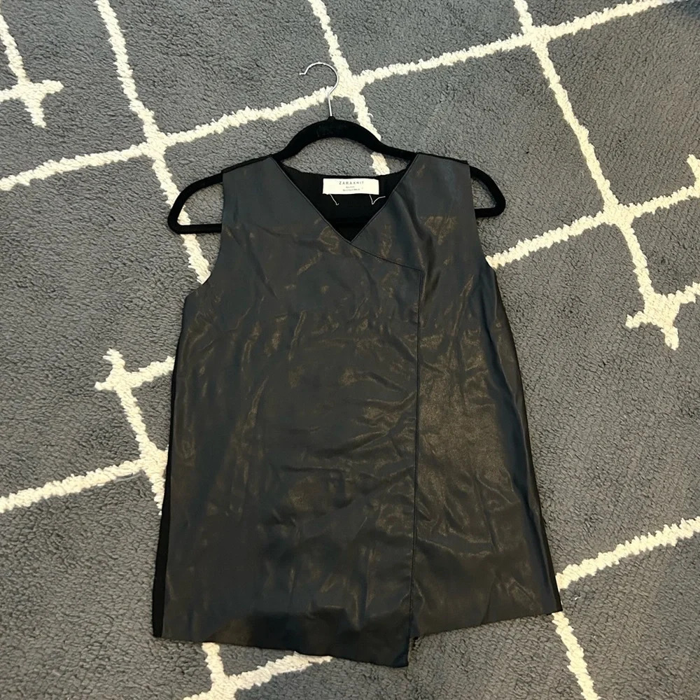 Zara Faux Leather and Knit Tank - Picture 2 of 5